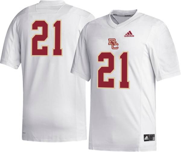 adidas Men's Boston College Eagles #21 White Replica Football Jersey