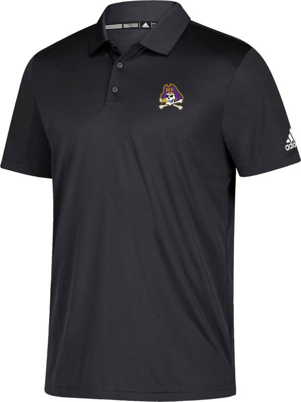 adidas Men's East Carolina Pirates Black Grind Polo