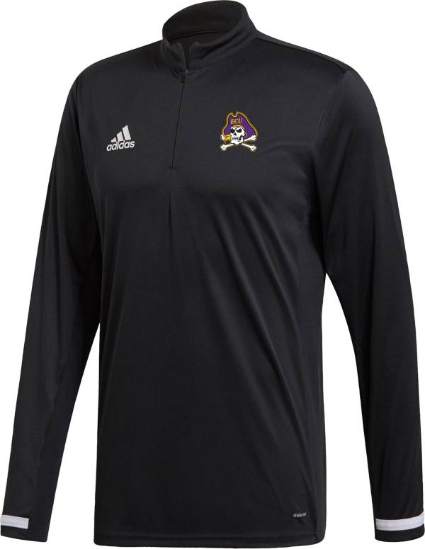 adidas Men's East Carolina Pirates Black Quarter-Zip Pullover Shirt