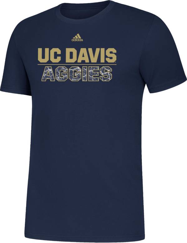 adidas Men's UC Davis Aggies Aggie Blue Amplifier T-Shirt