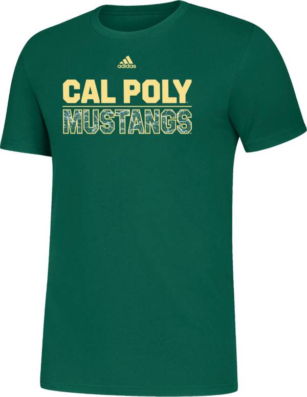 adidas Men's Cal Poly Mustangs Green Amplifier T-Shirt