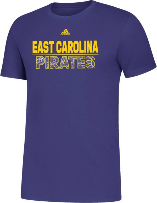 adidas Men's East Carolina Pirates Purple Amplifier T-Shirt product image
