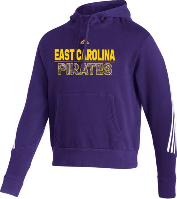 adidas Men's East Carolina Pirates Purple Pullover Hoodie