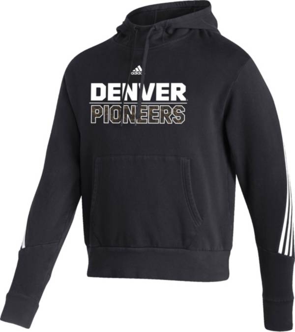 adidas Men's Denver Pioneers Black Pullover Hoodie