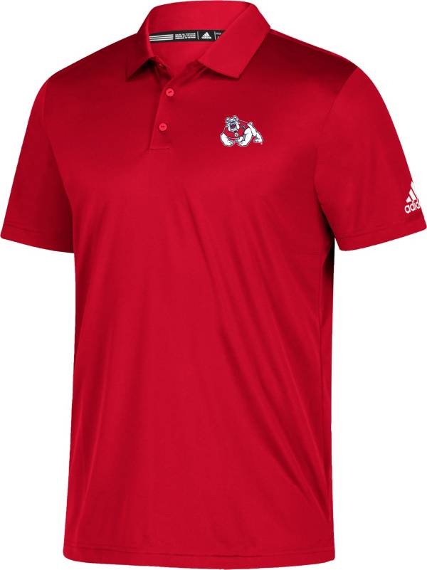 adidas Men's Fresno State Bulldogs Cardinal Grind Polo