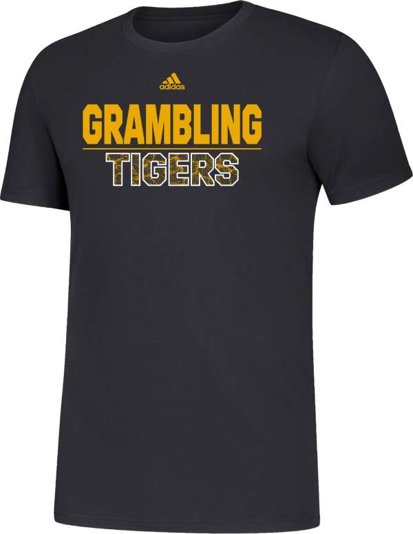 adidas Men's Grambing State Tigers Black Amplifier T-Shirt product image