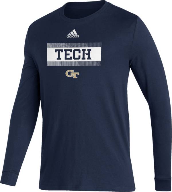 adidas Men's Georgia Tech Yellow Jackets Navy Amplifier Locker Room T-Shirt