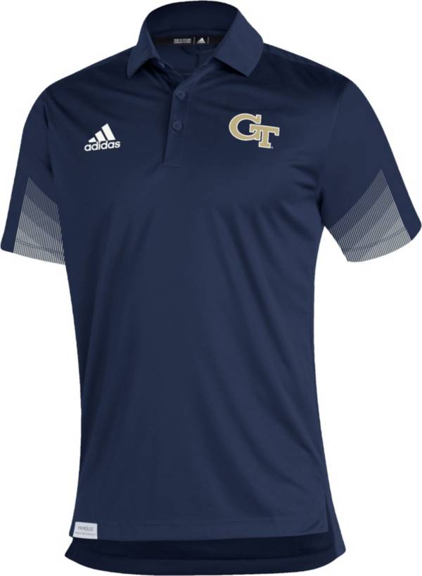 adidas Men's Georgia Tech Yellow Jackets Navy Primeblue Sideline Performance Polo