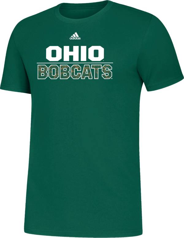 adidas Men's Ohio Bobcats Green Amplifier T-Shirt