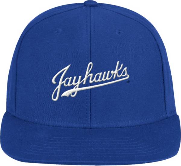 adidas Men's Kansas Jayhawks Blue Swoop Snapback Adjustable Hat product image