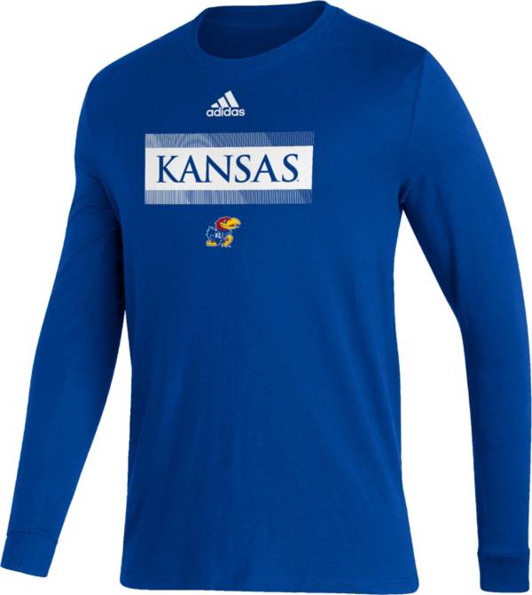 adidas Men's Kansas Jayhawks Blue Amplifier Locker Room T-Shirt