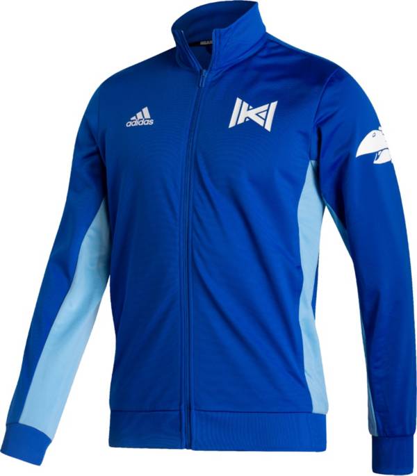 adidas Men's Kansas Jayhawks Blue Reverse Retro Full-Zip Jacket