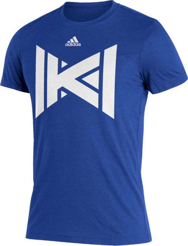 adidas Men's Kansas Jayhawks Blue Reverse Retro T-Shirt