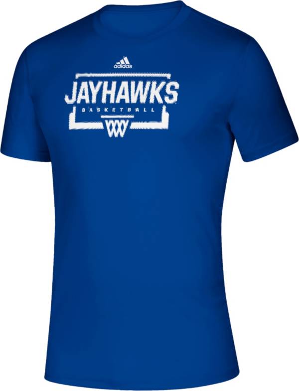 adidas Men's Kansas Jayhawks Blue Creator Basketball T-Shirt