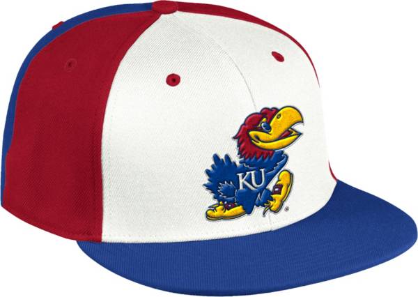 adidas Men's Kansas Jayhawks White On-Field Baseball Fitted Hat