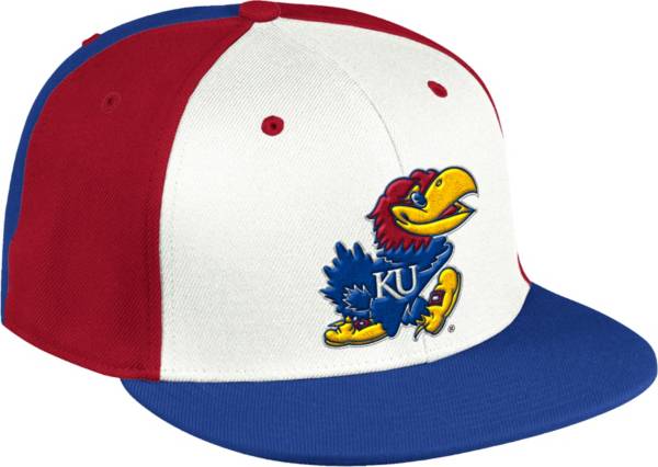adidas Men's Kansas Jayhawks White On-Field Baseball Fitted Hat product image
