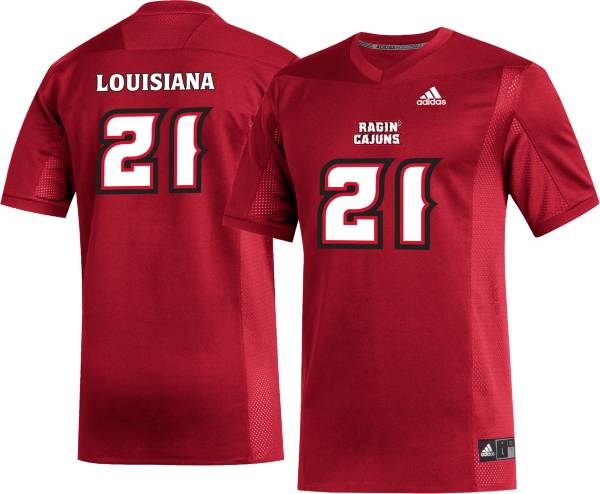 adidas Men's Louisiana-Lafayette Ragin' Cajuns #21 Red Replica Football Jersey