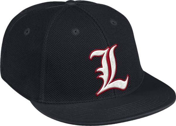 adidas Men's Louisville Cardinals Black On-Field Baseball Fitted Hat