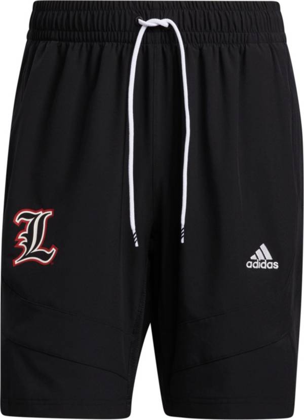 adidas Men's Louisville Cardinals Black Swingman Replica Basketball Shorts