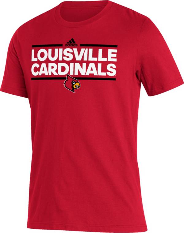 adidas Men's Louisville Cardinals Cardinal Red Amplifier T-Shirt