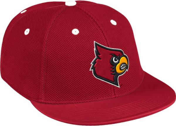 adidas Men's Louisville Cardinals Cardinal Red On-Field Baseball Fitted Hat