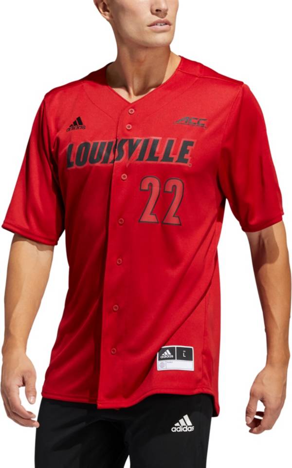 adidas Men's Louisville Cardinals Cardinal Red #22 Replica Baseball Jersey