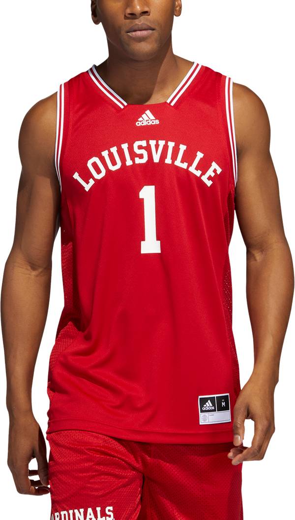 adidas Men's Louisville Cardinals #1 Cardinal Red Reverse Retro 2.0 Replica Basketball Jersey product image