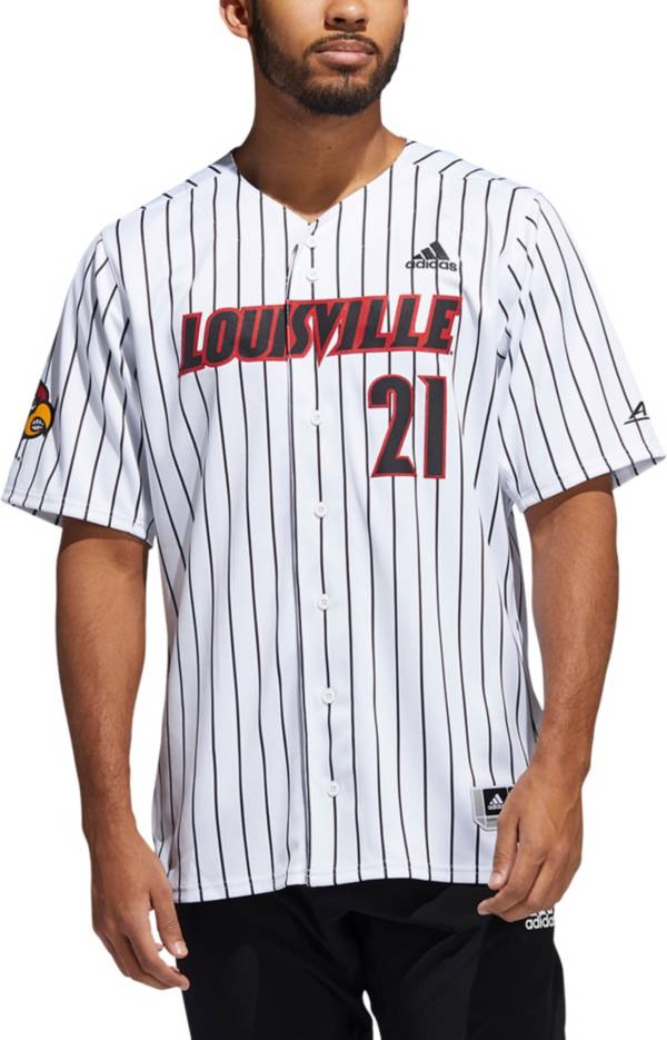 adidas Men's Louisville Cardinals White #21 Replica Baseball Jersey