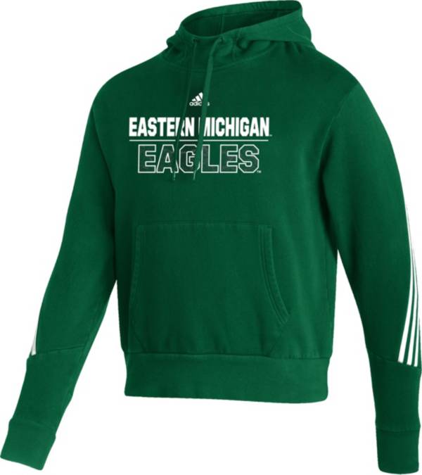 adidas Men's Eastern Michigan Eagles Green Pullover Hoodie