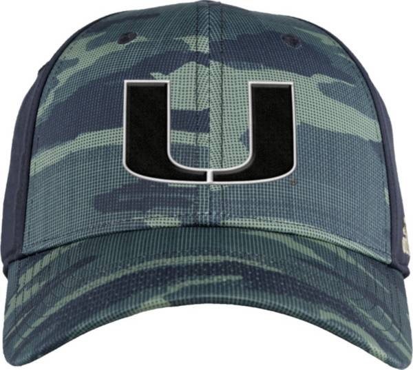 adidas Men's Miami Hurricanes Camo 'Military Appreciation' Stretch Fitted Hat