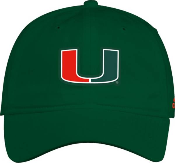 adidas Men's Miami Hurricanes Green Slouch Adjustable Hat