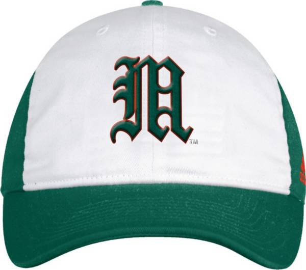 adidas Men's Miami Hurricanes White Spring Game Adjustable Sideline Hat