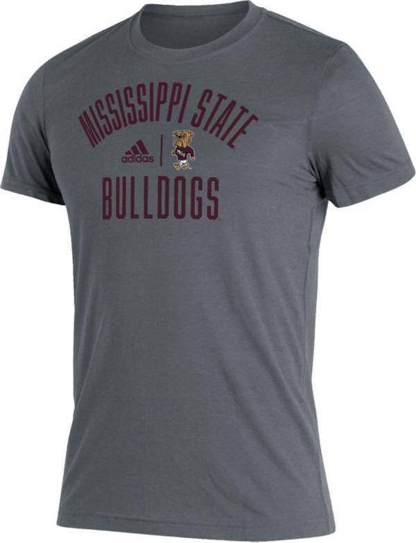 adidas Men's Mississippi State Bulldogs Grey Heritage Blend T-Shirt