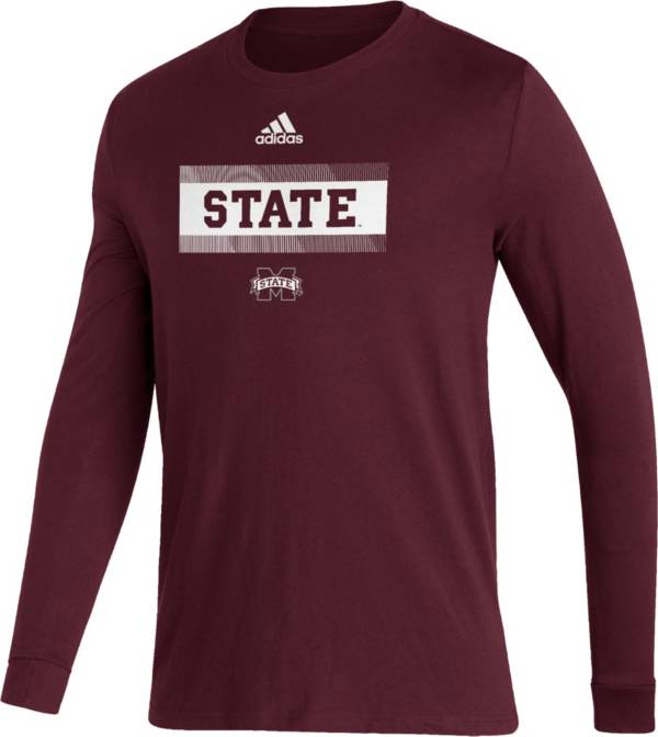 adidas Men's Mississippi State Bulldogs Maroon Amplifier Locker Room T-Shirt