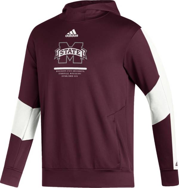 adidas Men's Mississippi State Bulldogs Maroon Pullover Hoodie