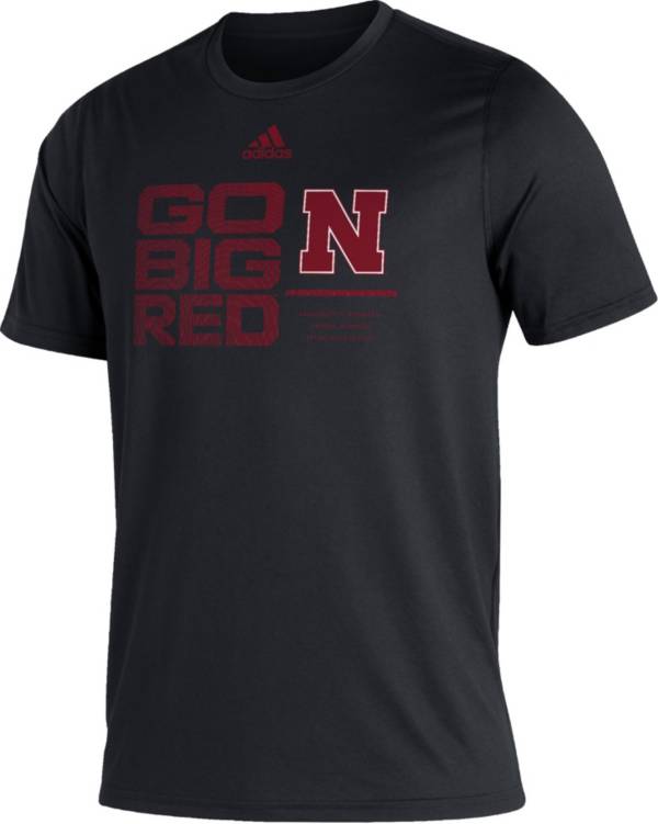 adidas Men's Nebraska Cornhuskers Black Creator Performance T-Shirt