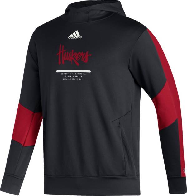 adidas Men's Nebraska Cornhuskers Black Pullover Hoodie
