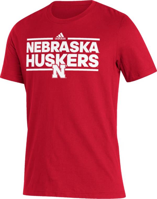 adidas Men's Nebraska Cornhuskers Scarlet Amplifier T-Shirt