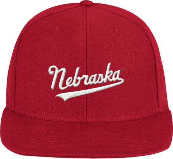 adidas Men's Nebraska Cornhuskers Scarlet Swoop Snapback Adjustable Hat