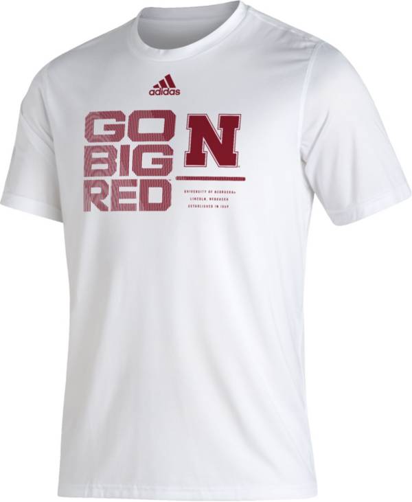 adidas Men's Nebraska Cornhuskers White Creator Performance T-Shirt