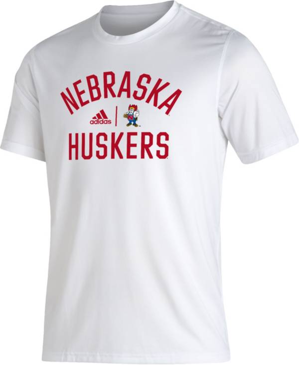 adidas Men's Nebraska Cornhuskers White Creator Performance T-Shirt
