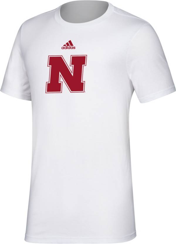 adidas Men's Nebraska Cornhuskers White Amplifier Locker Room T-Shirt