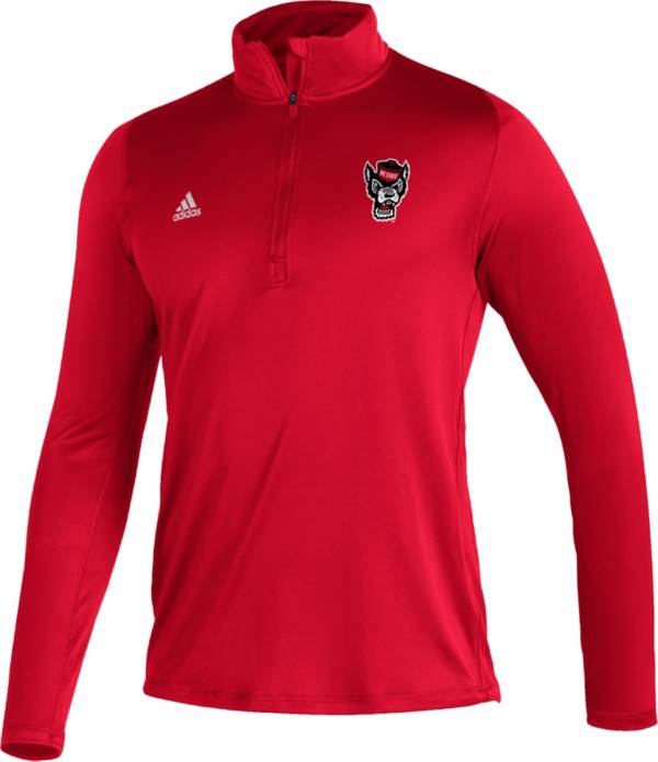 adidas Men's NC State Wolfpack Red FreeLift Quarter-Zip Pullover Shirt