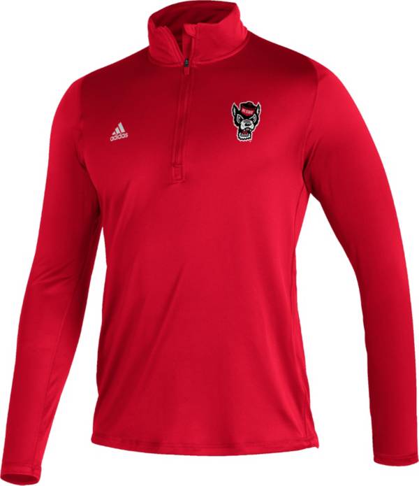 adidas Men's NC State Wolfpack Red FreeLift Quarter-Zip Pullover Shirt product image