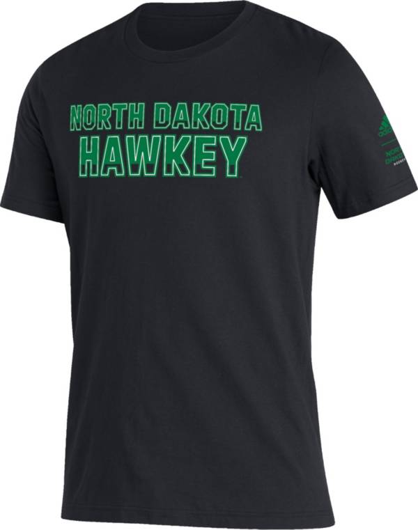 adidas Men's North Dakota Fighting Hawks Black Amplifier T-Shirt