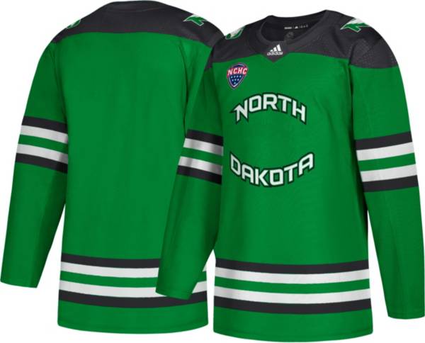 adidas Men's North Dakota Fighting Hawks Green Replica Hockey Jersey