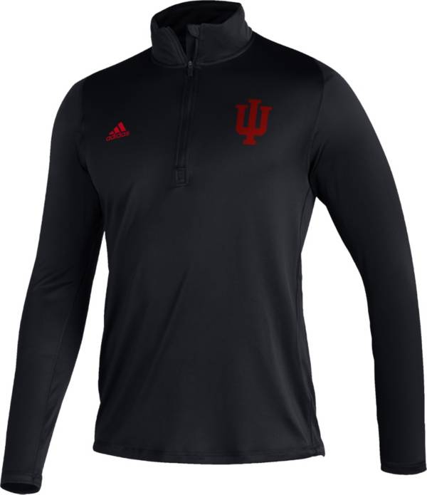 adidas Men's Indiana Hoosiers Black FreeLift Quarter-Zip Pullover Shirt