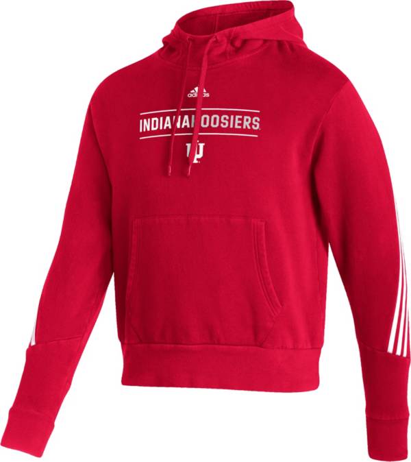 adidas Men's Indiana Hoosiers Crimson Duo Bars Lifestyle Pullover Hoodie product image