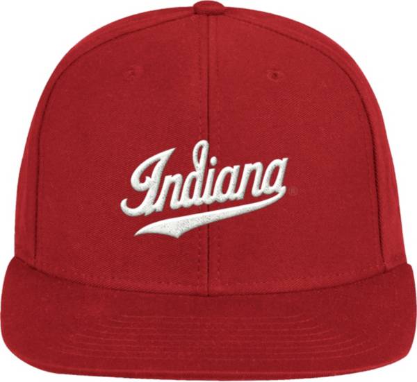 adidas Men's Indiana Hoosiers Crimson Swoop Snapback Adjustable Hat