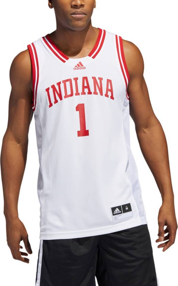 adidas Men's Indiana Hoosiers #1 White Reverse Retro 2.0 Replica Basketball Jersey